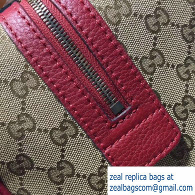 Gucci Vintage Web Boston Bag 269876 GG Beige/Red - Click Image to Close
