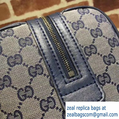 Gucci Vintage Web Boston Bag 269876 GG Blue/Gold