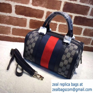 Gucci Vintage Web Boston Bag 269876 GG Blue