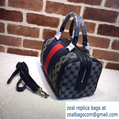 Gucci Vintage Web Boston Bag 269876 GG Blue - Click Image to Close