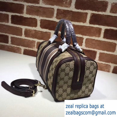 Gucci Vintage Web Boston Bag 269876 GG Coffee