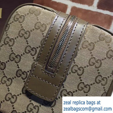 Gucci Vintage Web Boston Bag 269876 GG Khaki