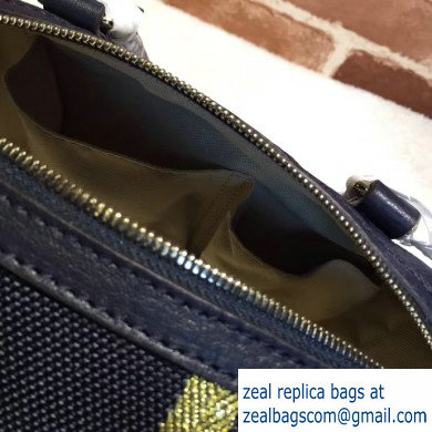 Gucci Vintage Web Boston Bag 269876 Leather Blue - Click Image to Close
