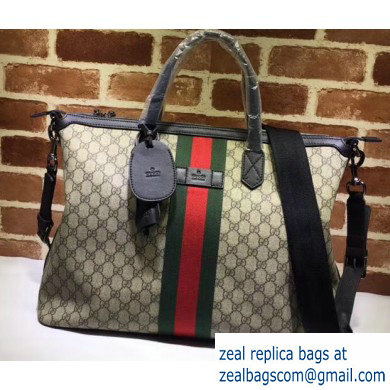 Gucci Web Canvas Duffle Bag 359261 GG Beige