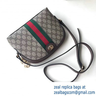 Gucci Web Ophidia GG Canvas Small Shoulder Bag 499621 Coffee