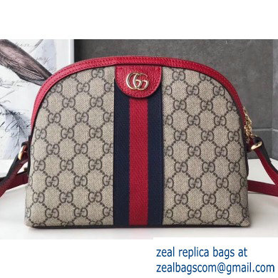 Gucci Web Ophidia GG Canvas Small Shoulder Bag 499621 Red - Click Image to Close