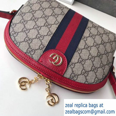 Gucci Web Ophidia GG Canvas Small Shoulder Bag 499621 Red