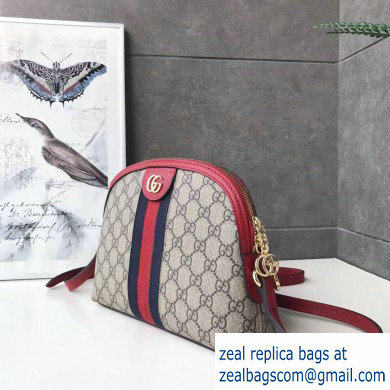 Gucci Web Ophidia GG Canvas Small Shoulder Bag 499621 Red