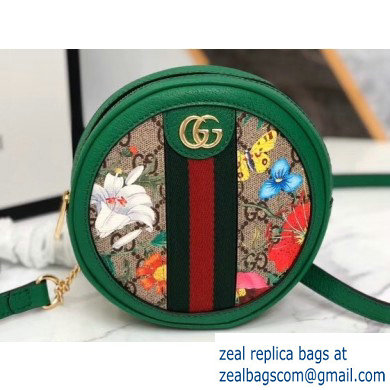 Gucci Web Ophidia GG Flora Print Mini Backpack Bag 598661 Green - Click Image to Close