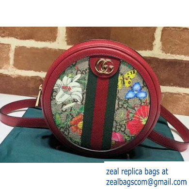 Gucci Web Ophidia GG Flora Print Mini Backpack Bag 598661 Red - Click Image to Close