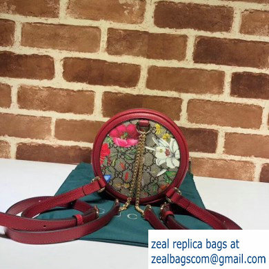 Gucci Web Ophidia GG Flora Print Mini Backpack Bag 598661 Red