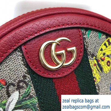 Gucci Web Ophidia GG Flora Print Mini Backpack Bag 598661 Red