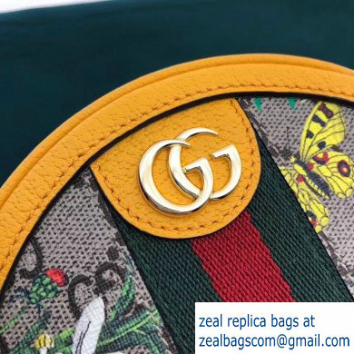 Gucci Web Ophidia GG Flora Print Mini Backpack Bag 598661 Yellow