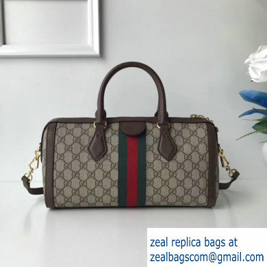 Gucci Web Ophidia GG Top Handle Medium Bag 524532 Coffee
