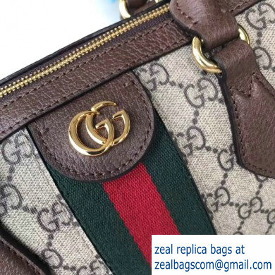 Gucci Web Ophidia GG Top Handle Medium Bag 524532 Coffee