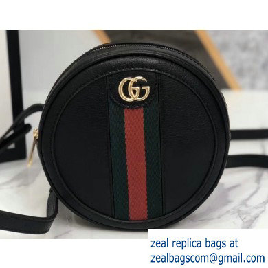 Gucci Web Ophidia Leather Mini Backpack Bag 598661 Black - Click Image to Close