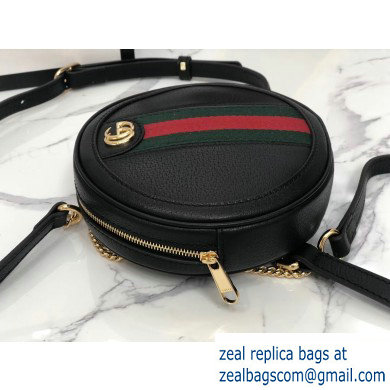 Gucci Web Ophidia Leather Mini Backpack Bag 598661 Black - Click Image to Close