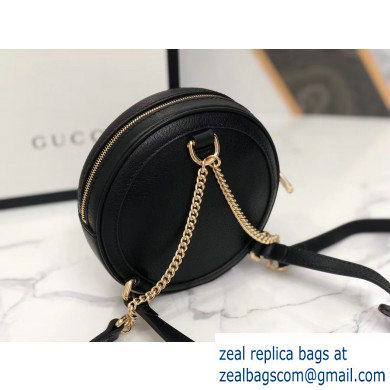 Gucci Web Ophidia Leather Mini Backpack Bag 598661 Black - Click Image to Close