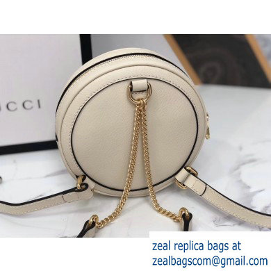 Gucci Web Ophidia Leather Mini Backpack Bag 598661 White - Click Image to Close