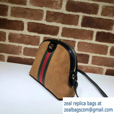 Gucci Web Ophidia Suede Leather Small Shoulder Bag 499621 Brown - Click Image to Close
