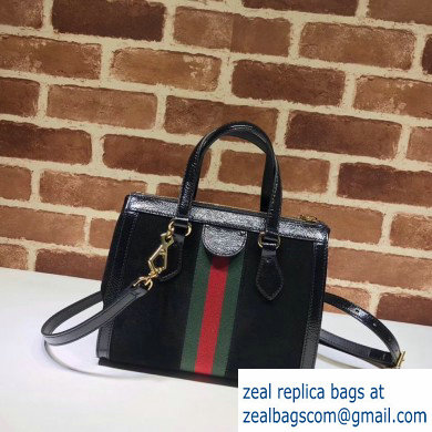 Gucci Web Ophidia Suede Leather Small Tote Bag 547551 Black