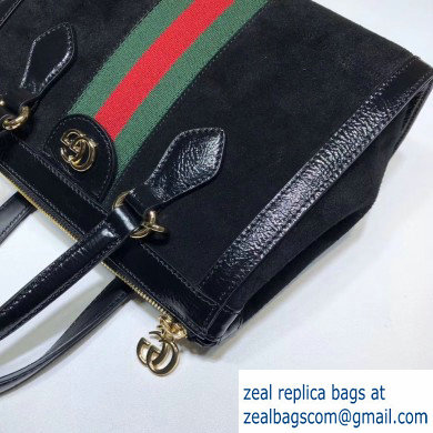 Gucci Web Ophidia Suede Leather Small Tote Bag 547551 Black