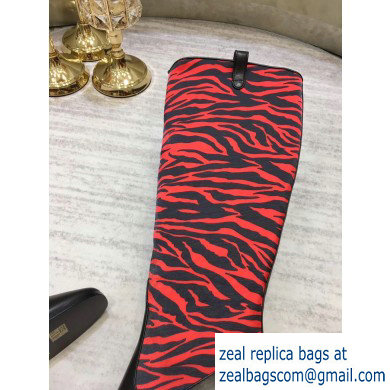 Gucci Zumi Leopard Knee Boots Black/Red 2019