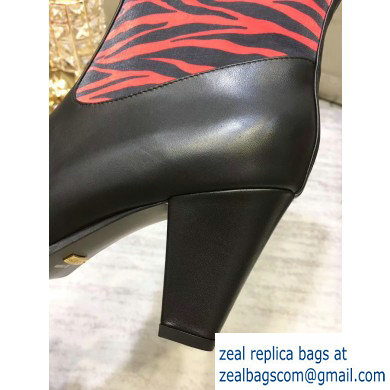 Gucci Zumi Leopard Knee Boots Black/Red 2019