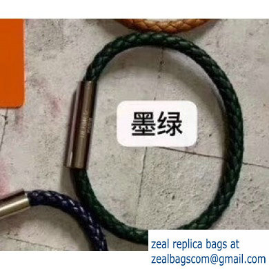 Hermes Goliath Code Bracelet Dark Green
