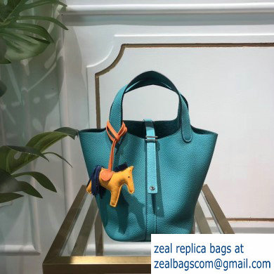 Hermes Picotin Lock Bag in original togo leather Turquoise(handmade) - Click Image to Close