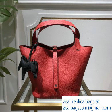 Hermes Picotin Lock Bag in original togo leather red(handmade) - Click Image to Close