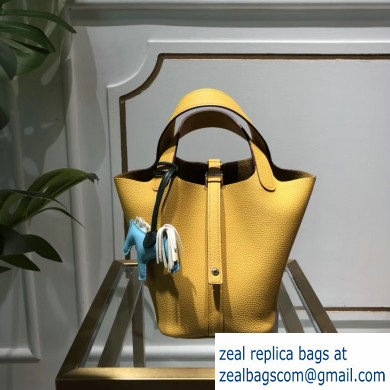 Hermes Picotin Lock Bag in original togo leather yellow(handmade) - Click Image to Close