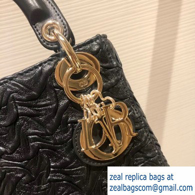 Lady Dior Mini Bag In Crinkled Lambskin Black 2019 - Click Image to Close