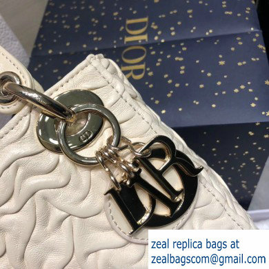 Lady Dior Mini Bag In Crinkled Lambskin White 2019 - Click Image to Close