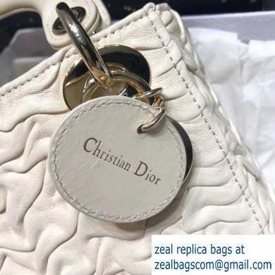 Lady Dior Mini Bag In Crinkled Lambskin White 2019 - Click Image to Close