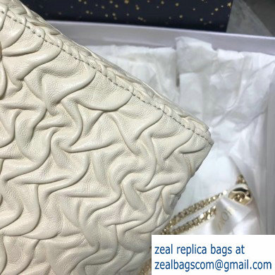 Lady Dior Mini Bag In Crinkled Lambskin White 2019