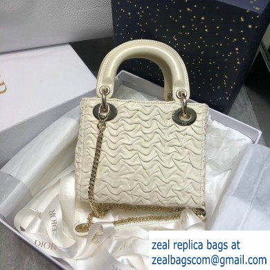 Lady Dior Mini Bag In Crinkled Lambskin White 2019 - Click Image to Close