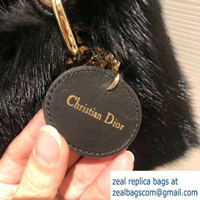 Lady Dior Mink Fur Mini Bag Black 2019 - Click Image to Close