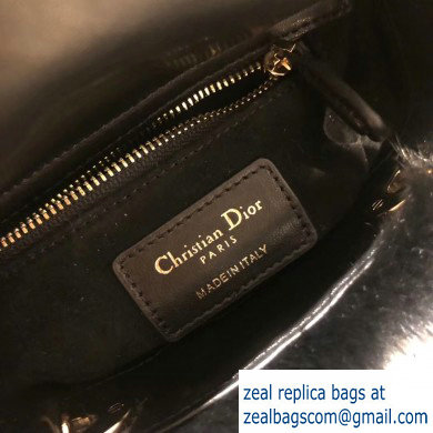 Lady Dior Mink Fur Mini Bag Black 2019 - Click Image to Close