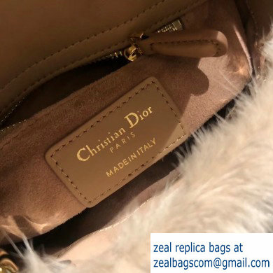 Lady Dior Mink Fur Mini Bag Nude Pink 2019 - Click Image to Close