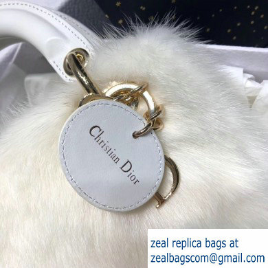 Lady Dior Mink Fur Mini Bag White 2019 - Click Image to Close