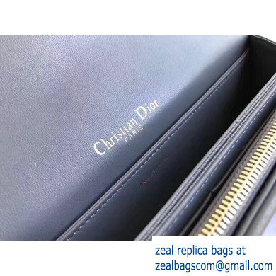 Lady Dior Rectangular Shape Clutch Bag in Cannage Lambskin Gray 2019 - Click Image to Close