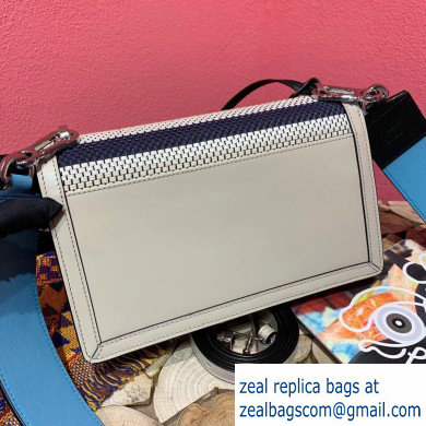 Loewe Barcelona Woven Stripes Bag Blue