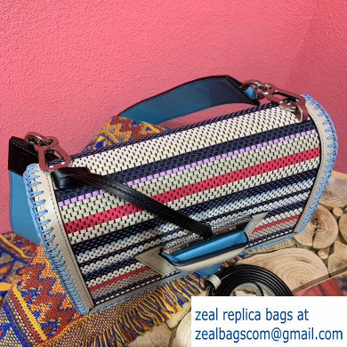 Loewe Barcelona Woven Stripes Bag Blue