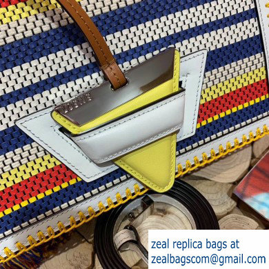 Loewe Barcelona Woven Stripes Bag Yellow