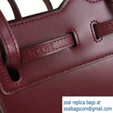 Loewe Boxcalf Lazo Mini Bag Burgundy 2019 - Click Image to Close