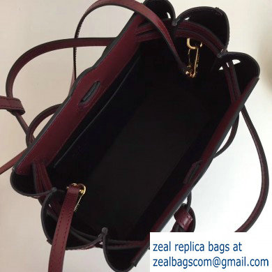 Loewe Boxcalf Lazo Mini Bag Burgundy 2019