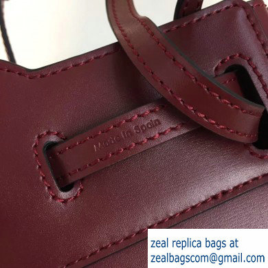 Loewe Boxcalf Lazo Mini Bag Burgundy 2019 - Click Image to Close