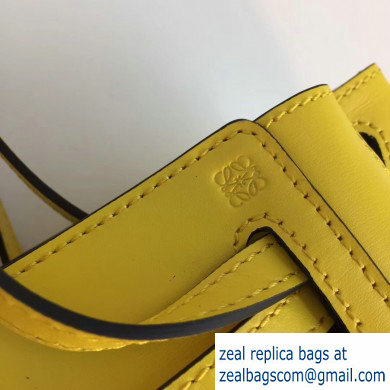 Loewe Boxcalf Lazo Mini Bag Yellow 2019 - Click Image to Close