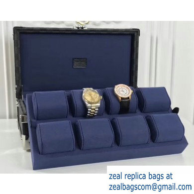 Louis Vuitton Canvas Coffret Montre Watch Box Dark Blue